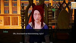 in my new family she teases with her big tits and ass during our game