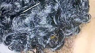 Licking super hot Desi Indian bhabhi's hairy pussy drives me wild