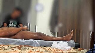 thai massage lady shocked by my dick flashing