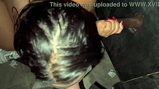 Wife sucks stranger cocks at swingers gloryhole till creampie!