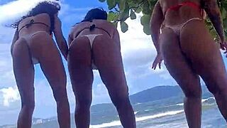 HEY, WATCH THESE HAIRY SLUTS FUCK ON BEACH!