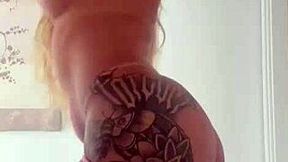 Bratzmal strokes her hard cock in solo trans pleasure show!