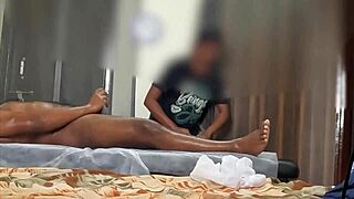 thai massage lady shocked by my dick flashing