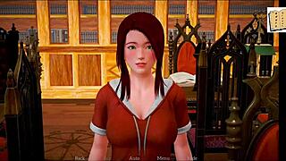 in my new family she teases with her big tits and ass during our game