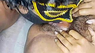Licking super hot Desi Indian bhabhi's hairy pussy drives me wild