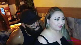 Curvy blonde squirts on big black cock in group orgy!
