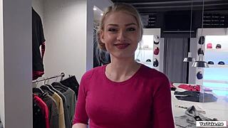 hot sales lady slams stranger's monster cock for cash