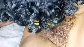 Licking super hot Desi Indian bhabhi's hairy pussy drives me wild