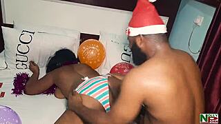 Big Natural Tits Ebony Milf Takes BBC Doggystyle on Holiday