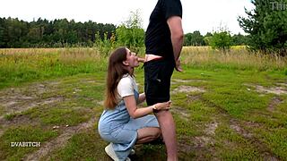 i crave your throat outdoors, swallow every drop of cum now