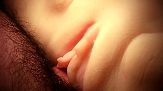 Double Penetration Fuck Doll's Shaved Pussy Grips Tight Close Up