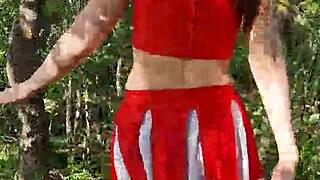 barefoot asmr seashore forest walk captures waves sounds and upskirt glimpses