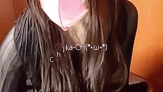 watch this cute japanese ladyboy crossdresser masturbate silently anal fucking herself hard!