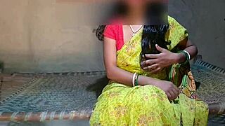 Desi Indian bhabhi pussy hammered doggystyle in black salwar