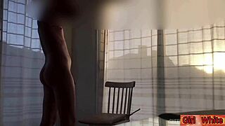 Sexy Brunette Teen Fucked Under Tight White Dress and High Boots by Stepdad