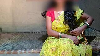 Desi Indian bhabhi pussy hammered doggystyle in black salwar