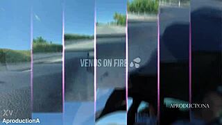 road trip chaos part 2 wet pussy squirts public toilet sport rip