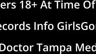 hey tampa uni girl destiny's entrance physical has her spreading ass in nurse outfit