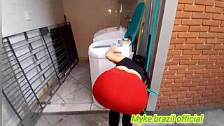 i hooked up with my sexy maid in laundry then bedroom she gave up her ass so good check full on sheer e red