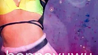 hey bonneyuwu shakes her sexy pigtails in that white skirt dance