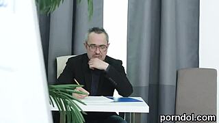 the cute natural-titted young woman gets teased and poked relentlessly by her older lecturer in a raw reality encounter