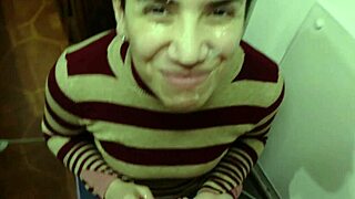 Vintage Facial Blasts Young Face in Shaky POV