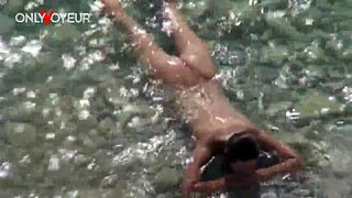 beach slut wife flashes tits blows cock and bends for public doggy pounding