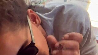 Lightskin Ebony Stepsis Sucks Cock By Window! Boyfriend Searches As Facial Lands