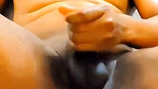 Shemale Sissy Spreads in Bathroom Pissing on Own Curvy Body Compilation