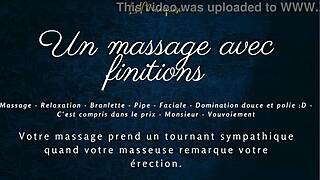 french massage ends in wet blowjob