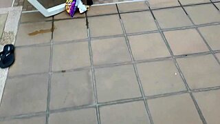 convinced horny pool girl to my apartment for coffee but really fucked her tight pussy hard subtitled