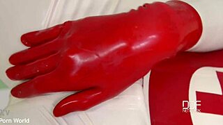 Latex british big tits goddess spanks her curvy heels-clad body in solo bdsm masturbation frenzy