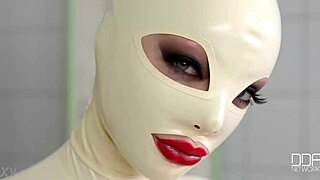 Latex british big tits goddess spanks her curvy heels-clad body in solo bdsm masturbation frenzy