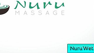 Teen Masseuse Victoria Sunshine Rubs Bush on Client in Slippery Nuru Sex Massage with JJ Graves