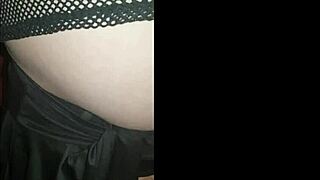 Girlfriend Forces Blindfolded Crossdresser Swallow Own Pee