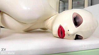 Latex british big tits goddess spanks her curvy heels-clad body in solo bdsm masturbation frenzy