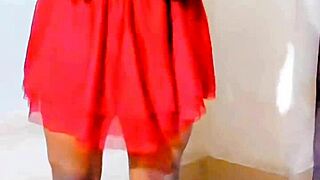 Shemale Sissy Spreads in Bathroom Pissing on Own Curvy Body Compilation