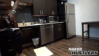 gem jewels flaunts curvy ass riding louie small's big black cock