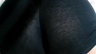 doña mary struts her stuff in those tiny homemade gym shorts