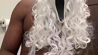 SANTA'S HORNY! Pump that monster cock till you nut for me now!!