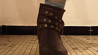 french goddess humiliates with nylon feet and socks footjob