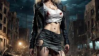 damn, this milf cosplay puttana from horror parody gives the sloppiest pmv blowjob ever