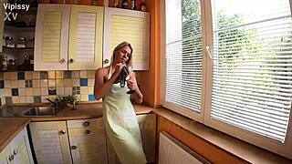 i watched amateur blonde squirt in kitchen before taking that facial cumshot