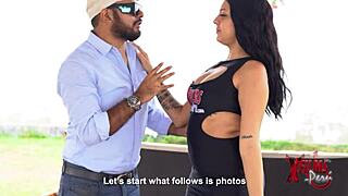 Petite Busty Latina's Huge Ass And Tits Bounce In Outdoor Casting Cowgirl Ride!