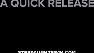 Skinny Blonde Kay Lovely Trades Fuck with Stepdad Brad's Huge Cock for Trip