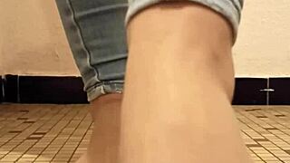 french goddess humiliates with nylon feet and socks footjob