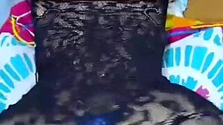 blonde squirts juicy pussy close-up on webcam with red nails orgasm!
