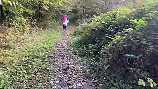 rough forest spanking leaves teen squirting with cum in mouth