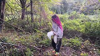 rough forest spanking leaves teen squirting with cum in mouth