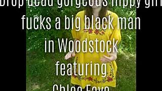 Hippy Chick Sucks Black Cock